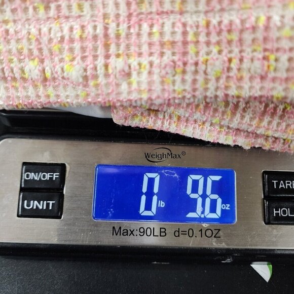 Walter Baker Priscilla Pencil Skirt Pink White Catalina Tweed Gold Chain Size 6 - Picture 13 of 13